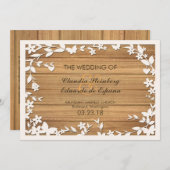 Faire-Part de Mariage Papel Picado - Jolies Colomb (Devant / Derrière)