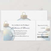 Faire-part de mariage, Papeterie de mariage, Noël (Devant / Derrière)