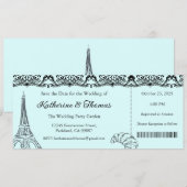 Faire-Part de Mariage, Papeterie de Mariage, Paris (Devant / Derrière)