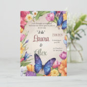 Faire-part de mariage papillon (Debout devant)