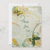 Faire-part de mariage papillon (Devant)