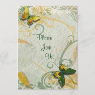 Faire-part de mariage papillon