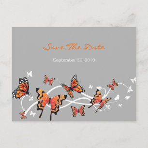 Faire-part de mariage papillon à sauver la date