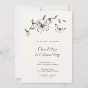 Faire-part de mariage Papillon aux ailes de verre