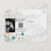 Faire-part de mariage papillon floral aquarelle co (Dos)