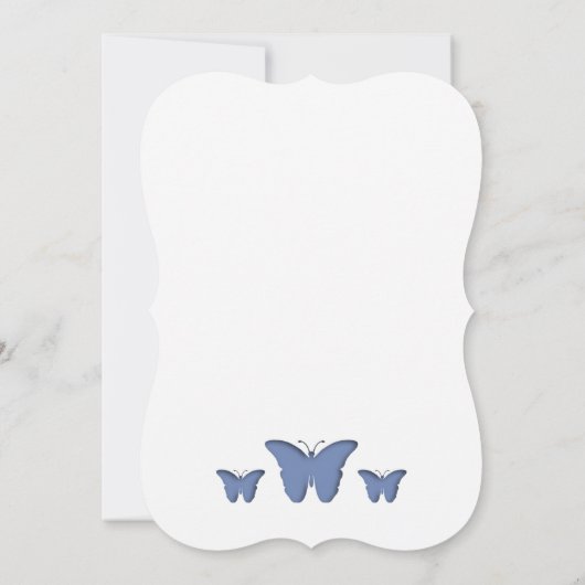 Faire-part de mariage Papillon modifiable en coule (Dos)