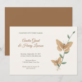 Faire-part de mariage Papillon Sailer (Devant / Derrière)