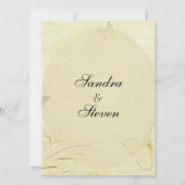 Faire-part de mariage papillon vintage (Dos)