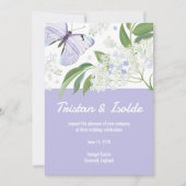 Faire-part de mariage Papillons & Fleur de Sureau (Devant)