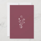 Faire-Part de Mariage Papillons Prairie de Fleurs (Dos)