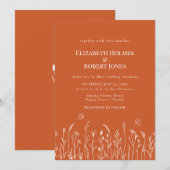 Faire-Part de Mariage Papillons Prairie de Fleurs (Devant / Derrière)