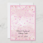 Faire-part de mariage Papillons roses (Dos)