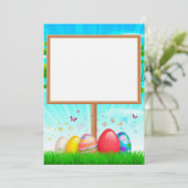 Faire-part de mariage Pâques personnalisée (Debout devant)