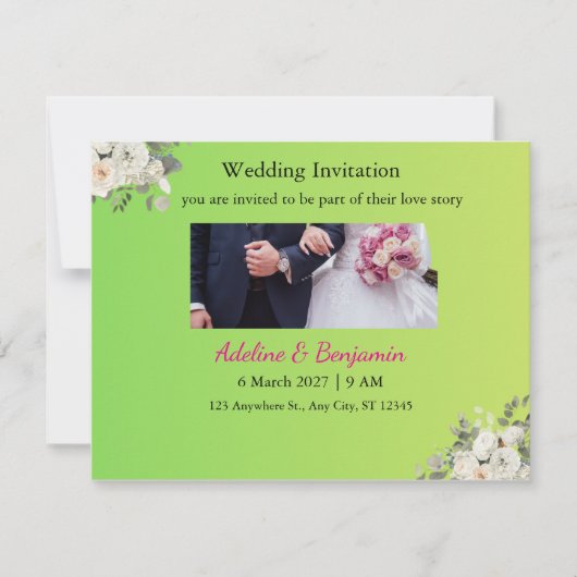 Faire-part de mariage par carte (Devant)