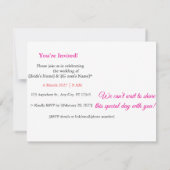 Faire-part de mariage par carte (Dos)