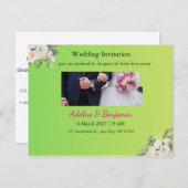 Faire-part de mariage par carte (Devant / Derrière)