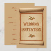 Faire-part de mariage Parchemin de mariage (Devant / Derrière)