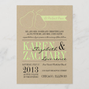 Faire-part de mariage parfait de poire