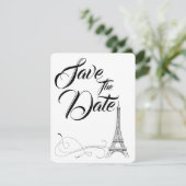 Faire-part de mariage Parisian Doodles (Debout devant)