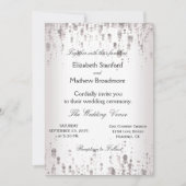 Faire-part de mariage | Parties scintillant argent (Devant)