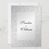 Faire-part de mariage Parties scintillant argent (Dos)