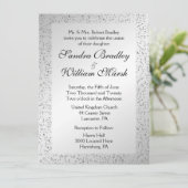 Faire-part de mariage Parties scintillant argent (Debout devant)