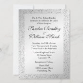 Faire-part de mariage Parties scintillant argent (Devant)