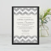 Faire-part de mariage Parties scintillant d'argent (Debout devant)