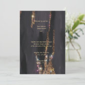 Faire-part de mariage Parties scintillant noire (Debout devant)