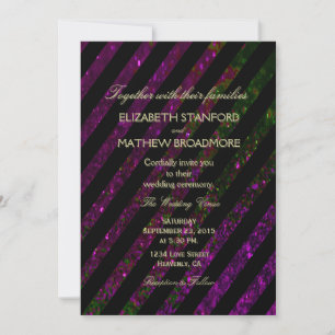 Faire-part de mariage   Parties scintillant violet