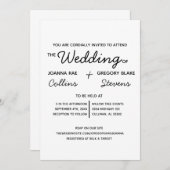 Faire-part de mariage : Pas de thème, juste l'amou (Devant / Derrière)