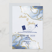 Faire-part de mariage Passeport (Devant / Derrière)