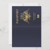 Faire-part de mariage Passeport (Dos)