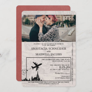 Faire-part de mariage Passeport de la Pologne en B