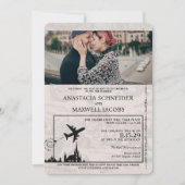 Faire-part de mariage Passeport de la Pologne rose (Devant)