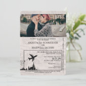 Faire-part de mariage Passeport de Pologne rose (Debout devant)