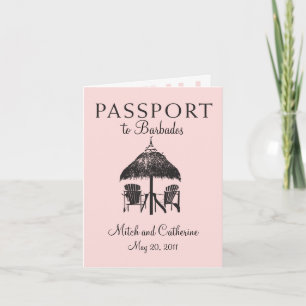 Faire-part de mariage Passport Barbade