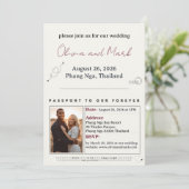 Faire-part de mariage Passport - Bourgogne et Cham (Debout devant)