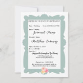 Faire-part de mariage Passport moderne (Dos)