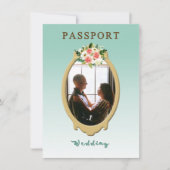Faire-part de mariage Passport moderne (Devant)