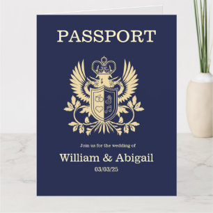 Faire-part de mariage Passport personnalisable