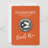Faire-part de mariage Passport Porto Rico Orange (Dos)