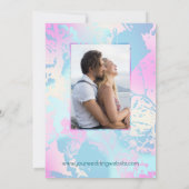 Faire-part de mariage pastel abstrait moderne (Dos)