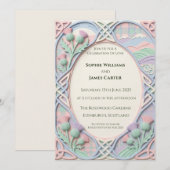Faire-part de mariage Pastel Celtic Highland (Devant / Derrière)