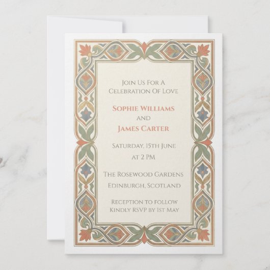 Faire-part de mariage Pastel Celtic Knot (Devant)