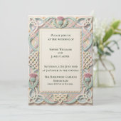Faire-part de mariage Pastel Celtic Thistle (Debout devant)