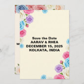 Faire-part de mariage pastel doux (Devant / Derrière)