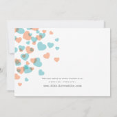 Faire-part de mariage Pastel Hearts (Dos)