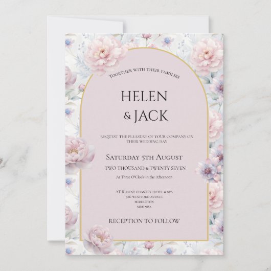 Faire-part de mariage Pastel Shades (Devant)