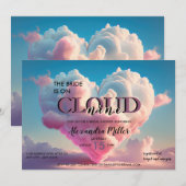 Faire-part de mariage pastel sur Cloud Nine (Devant / Derrière)
